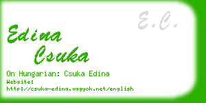 edina csuka business card